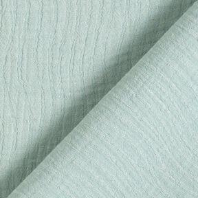 Linne-bomulls-mix Jacquard vågmönster – ljus mint, 
