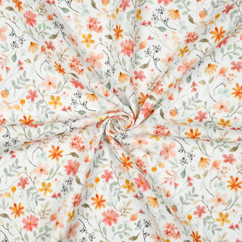 Muslin/Dubbel-krinkelväv färgglad blomsteräng Digitaltryck | Poppy Fabrics –,  image number 3