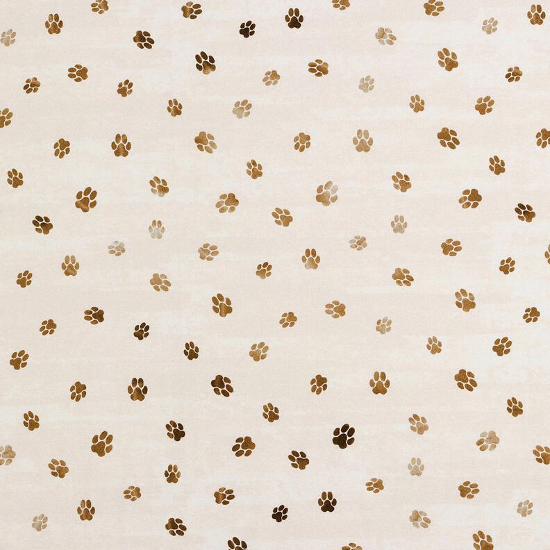 French Terry Sommarsweat Schäfer Panel | Glitzerpüppi – ljusbeige,  image number 7