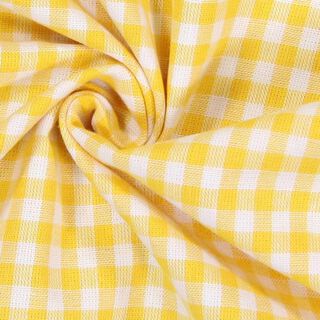 Bomullstyg Vichy - 0,5 cm – gul, 