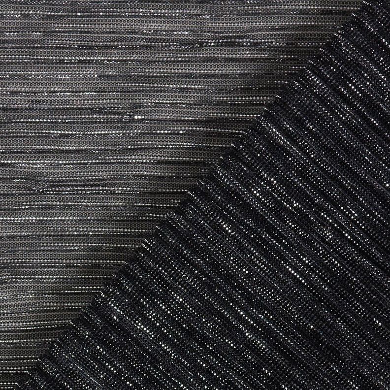 genomskinliga plissé-glitterränder – svart,  image number 4