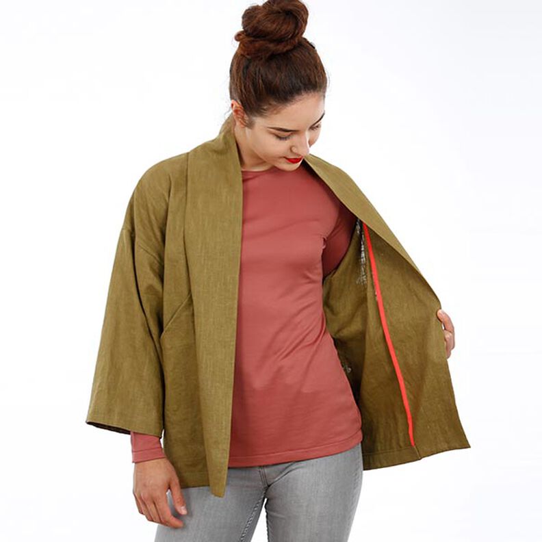 FRAU SINA - kimonojacka med sneda fickor, Studio Schnittreif | XS - XXL,  image number 3
