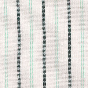 bomullstyg rutn&auml;tsstruktur vertikala r&auml;nder &ndash; vit/pepparmynta, 