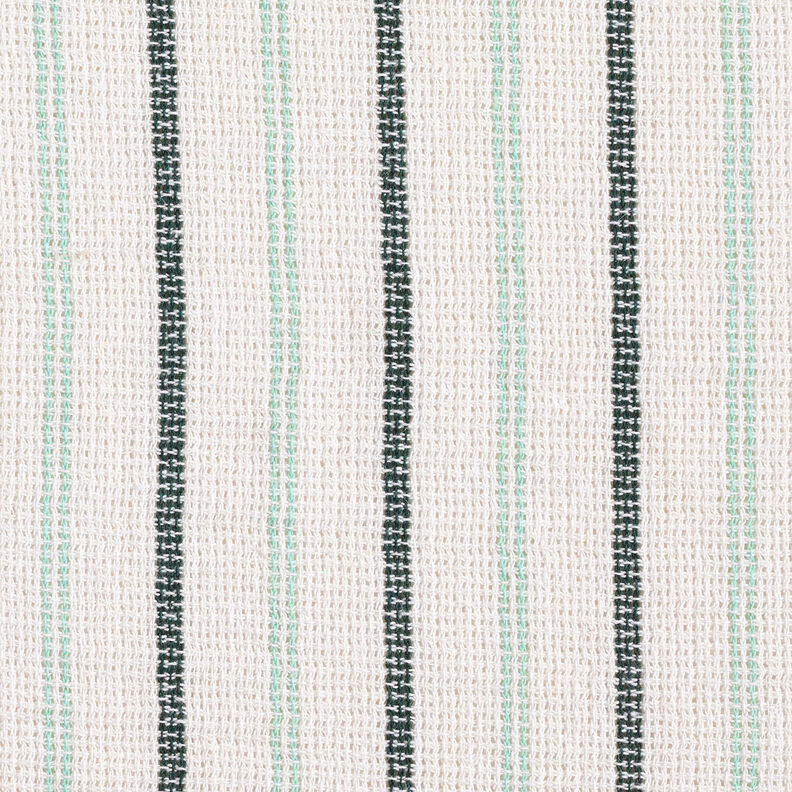 bomullstyg rutn&auml;tsstruktur vertikala r&auml;nder &ndash; vit/pepparmynta,  image number 1