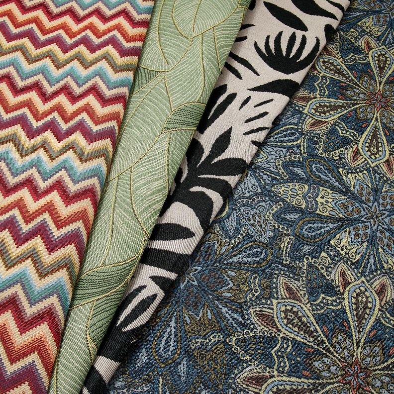 Dekorationstyg Gobeläng Chevron – ljusbeige/kaminrött,  image number 5