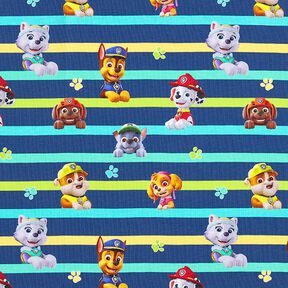 Bomullsjersey Licenstyg Paw Patrol Randigt | Viacom – marinblått, 