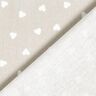 ekologisk bomullspoplin spridda hjärtan – gråbeige,  thumbnail number 4