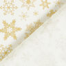 Bomullstyg Poplin snökristaller – yllevit/guld,  thumbnail number 4