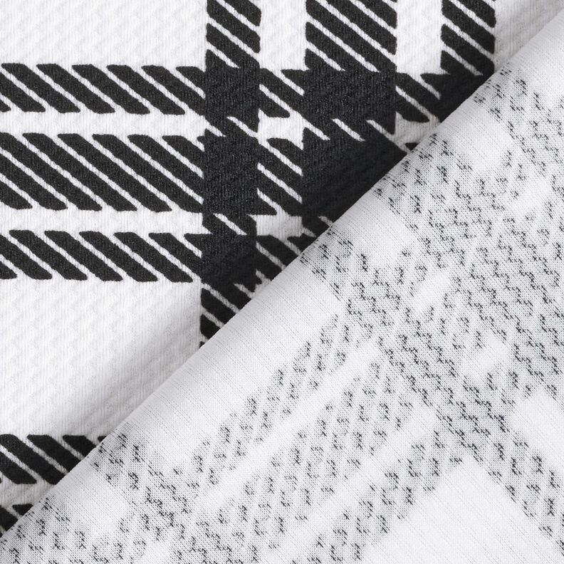 Stickad jacquard rutigt struktur – svart/vit,  image number 4