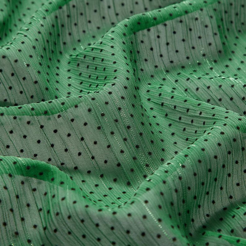 chiffong glitterränder och prickar – grön,  image number 2