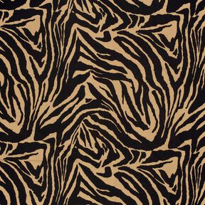 Viskosjersey zebratryck – moka/svart, 