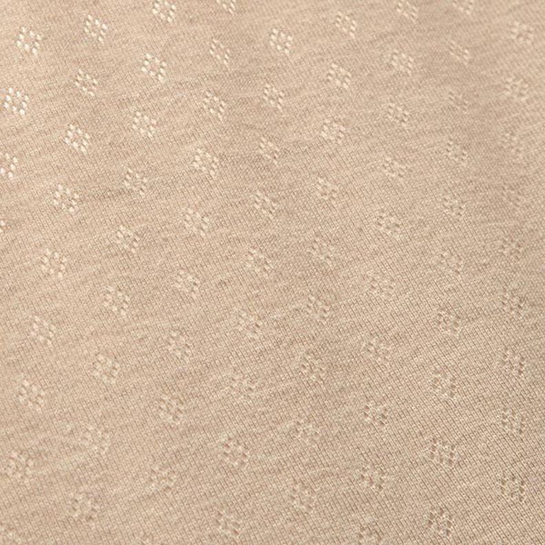 Finstickad jersey med hålmönster – beige,  image number 3