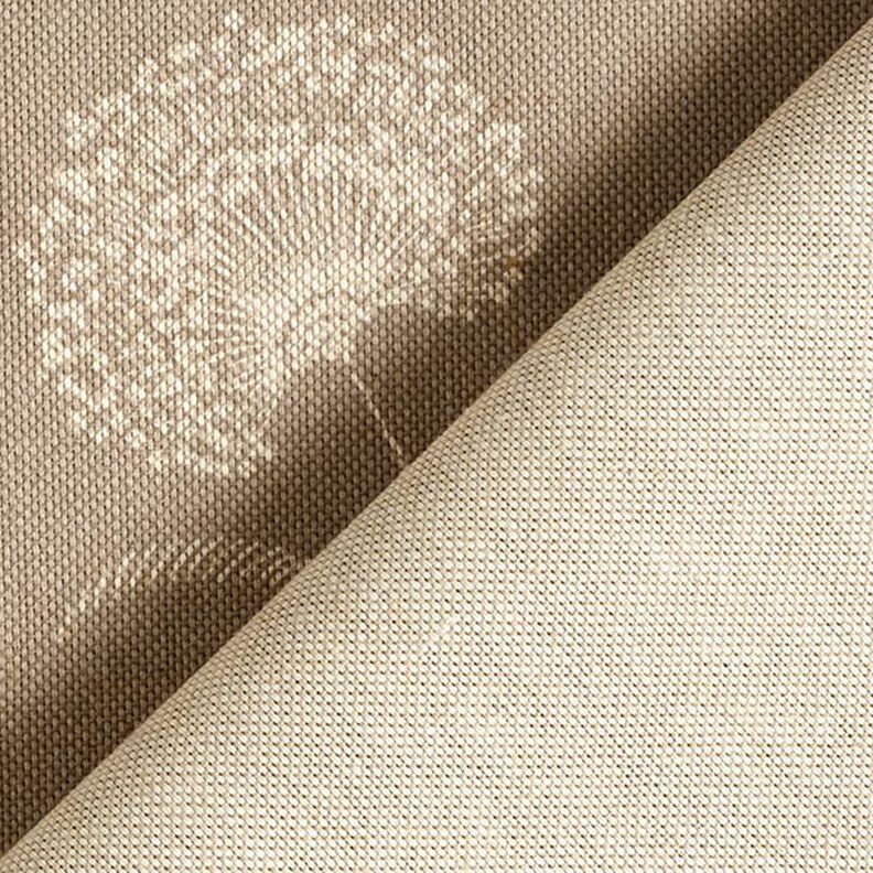 Dekorationstyg Halvpanama Maskros – natur/vit,  image number 4