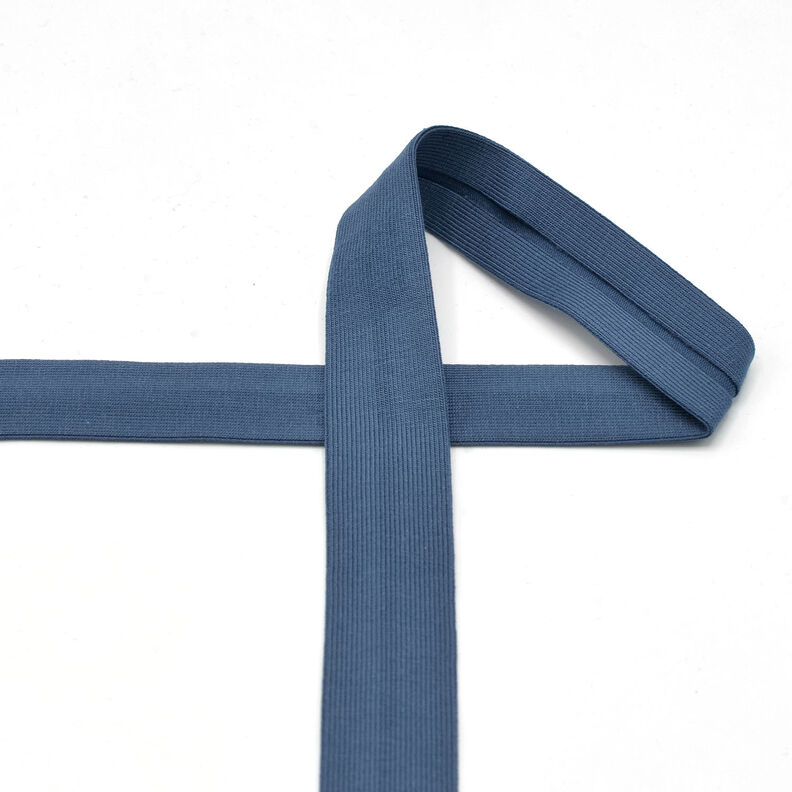 Snedslå Bomullsjersey [20 mm] – jeansblå,  image number 2