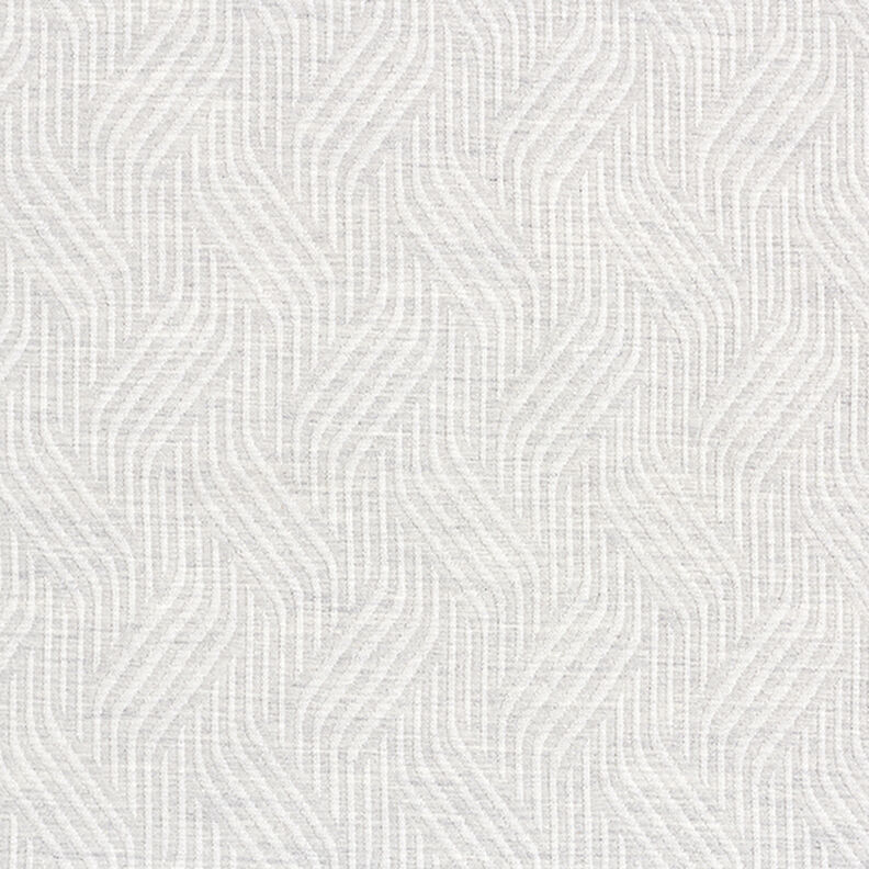 Dekorationstyg jacquard Vågiga linjer – ljusgrått, image number 1
