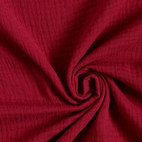 GOTS Bomullsmuslin i tre lager – kaminrött, 