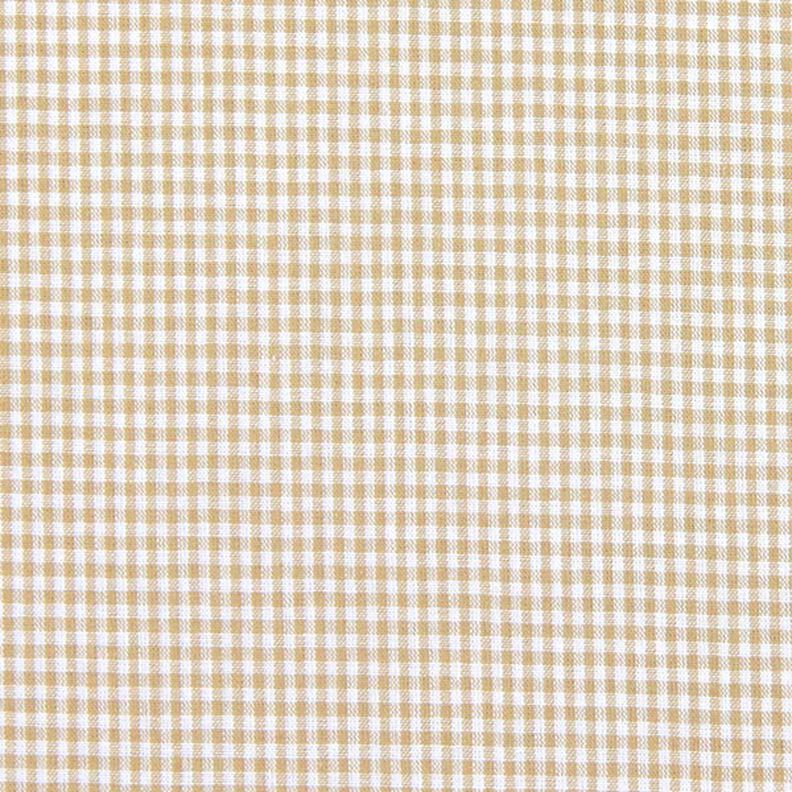 Bomullstyg Vichy - 0,2 cm – ljusbrun,  image number 1