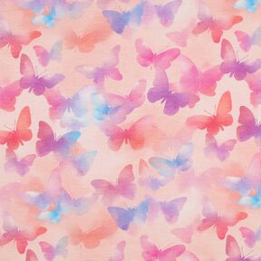 Bomullsjersey Färgglada fjärilar Digitaltryck | Poppy Fabrics – rose/blå, 