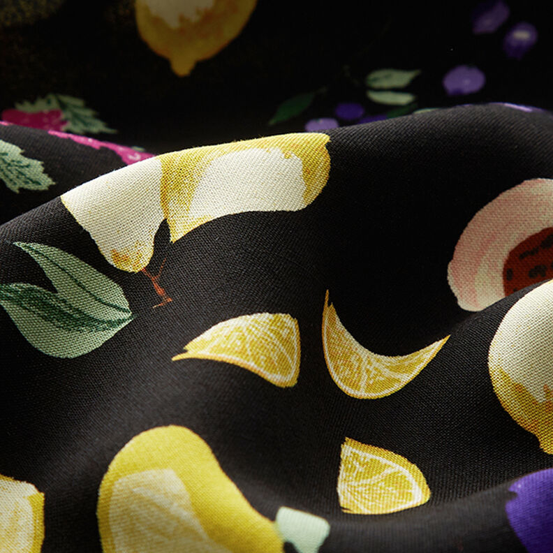 viskostyg färgglada frukter – svart,  image number 2