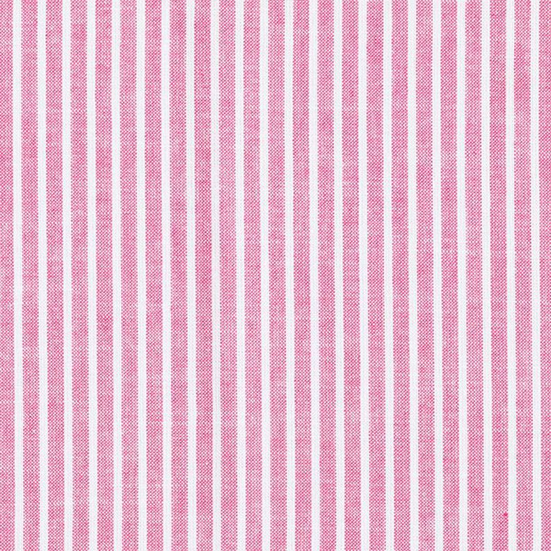 Bomull-linne-mix Vertikala ränder – pink/vit,  image number 1