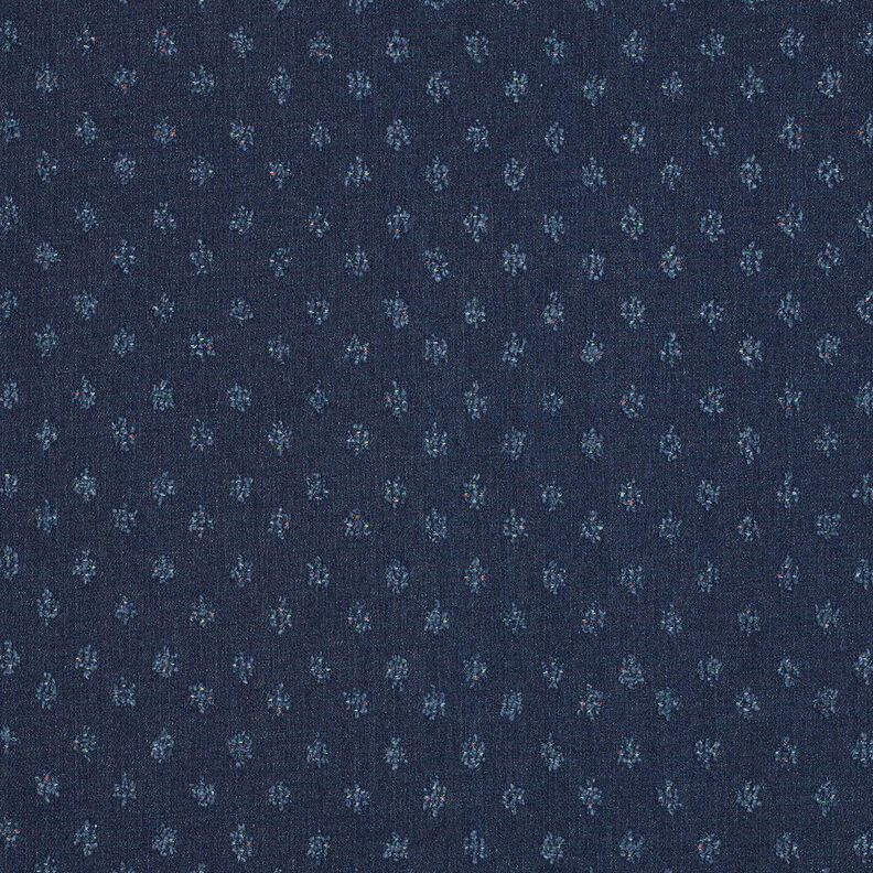 Denim bomullsmix dobby – nattblå, image number 1