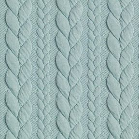Jerseyjacquard Cloqué Flätat mönster – mint, 