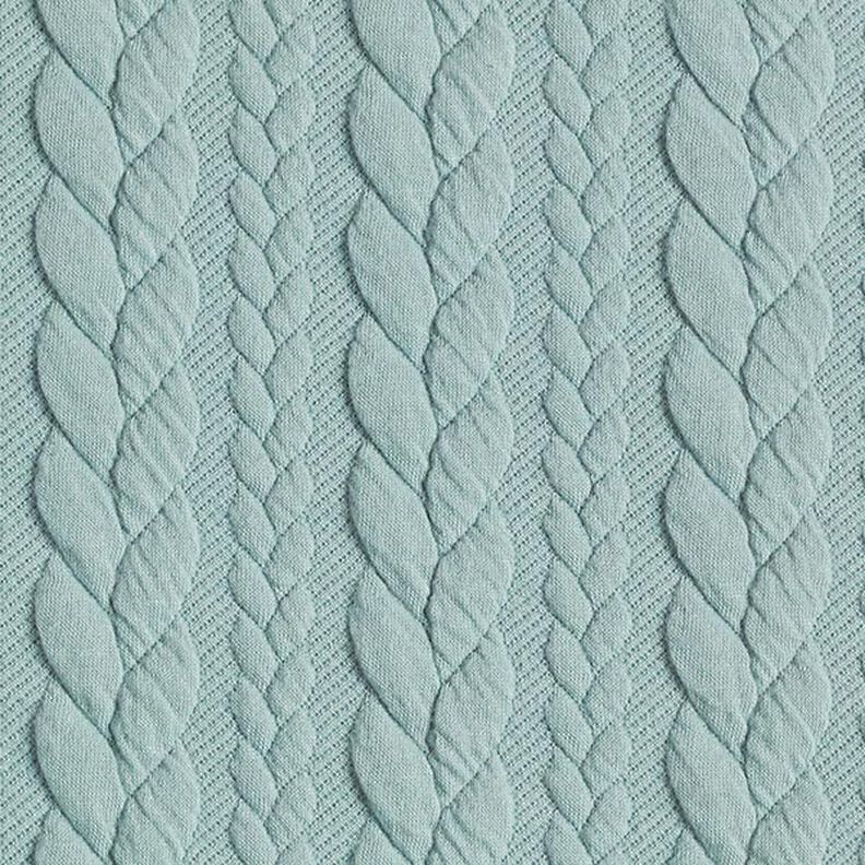 Jerseyjacquard Cloqué Flätat mönster – mint,  image number 1