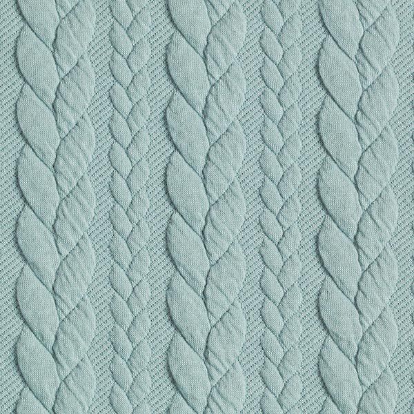 Jerseyjacquard Cloqué Flätat mönster – mint,  image number 1