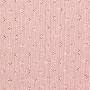 Finstickad jersey med hålmönster – gammalt rosa, 