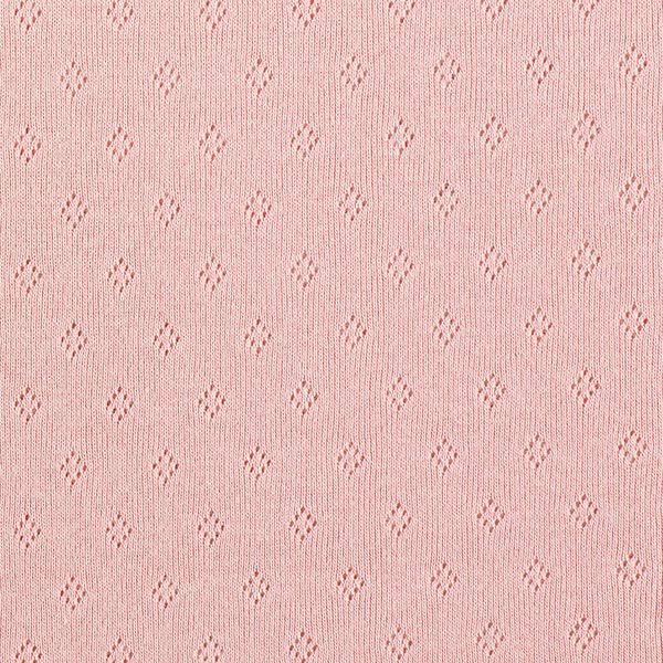 Finstickad jersey med hålmönster – gammalt rosa,  image number 1