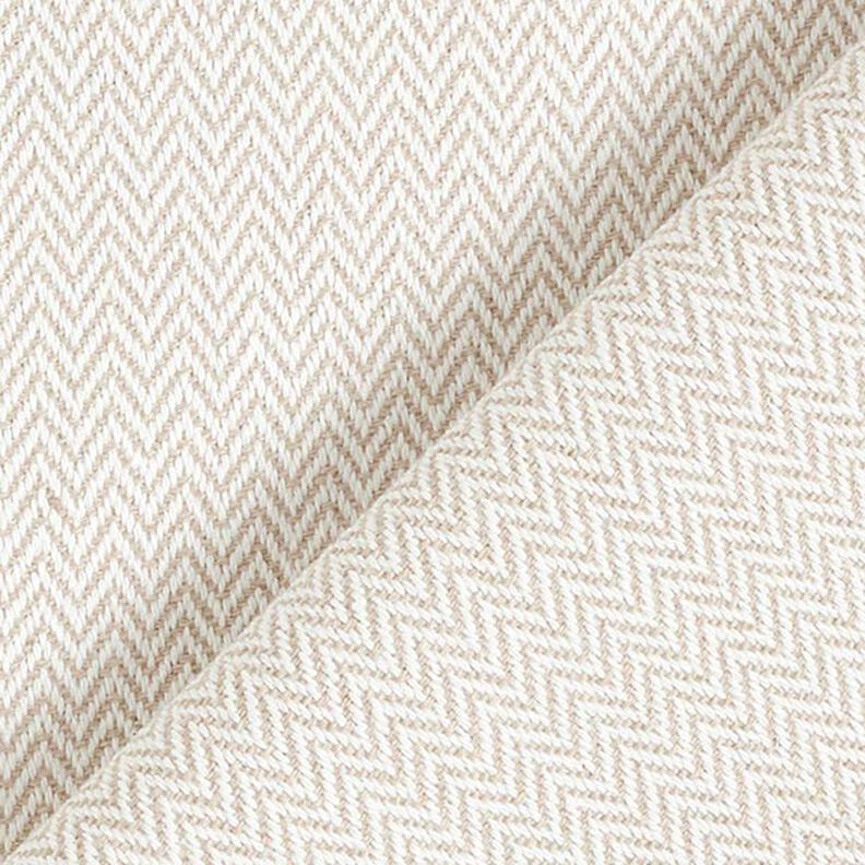 Dekorationstyg Jacquard diskret chevron – mörkbeige,  image number 3