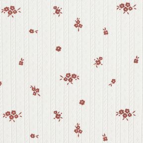 Ajour Bomullsjersey blommor på landet – elfenbensvit, 