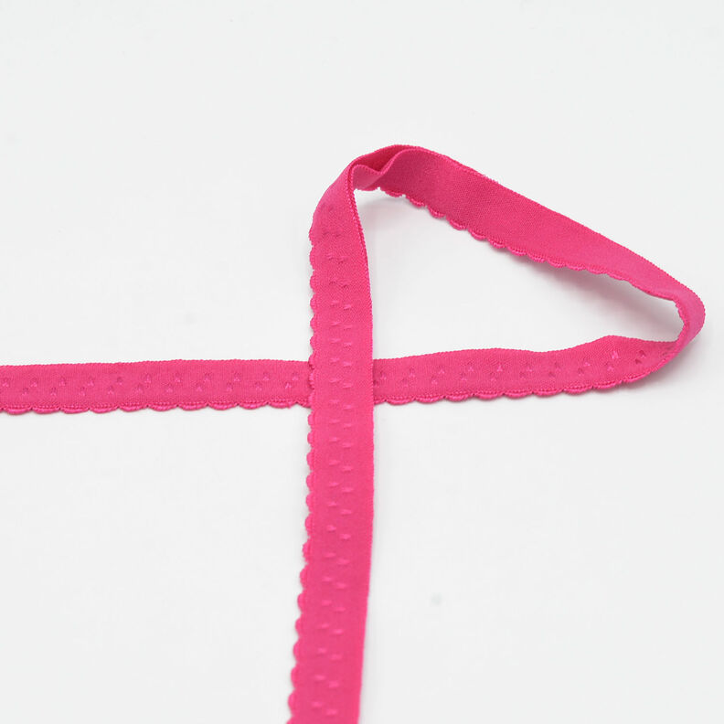 Elastisk kantband spets [20 mm] – intensiv rosa,  image number 1