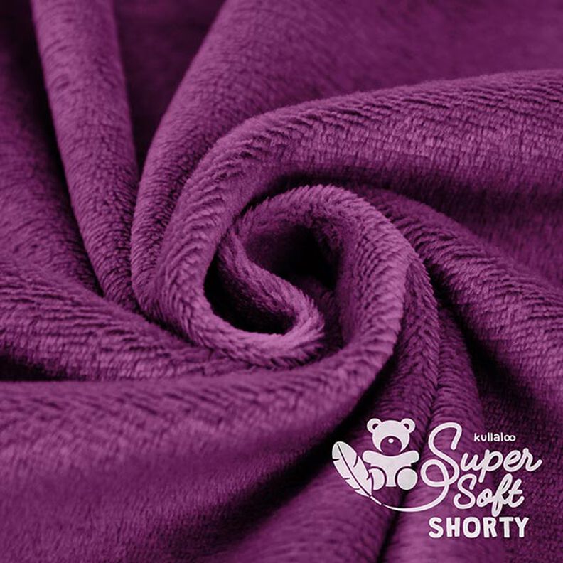 Plysch SHORTY [1 m x 0,75 m | lugg: 1,5 mm]  - aubergine | Kullaloo,  image number 4