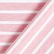 GOTS Bomullsjersey remsa | Albstoffe – rosa/vit,  thumbnail number 4