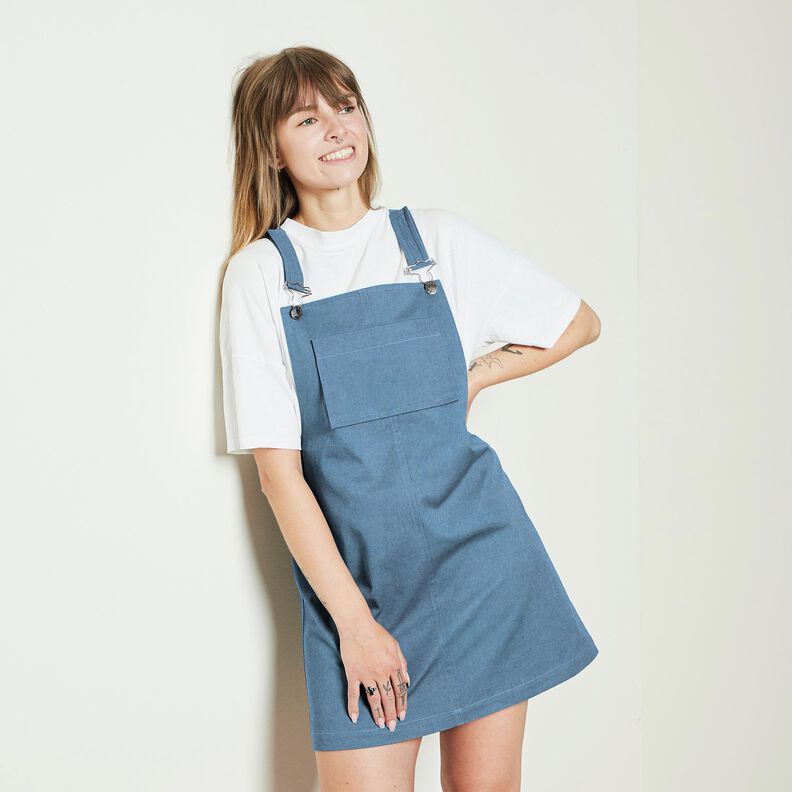 bomullsdenim tunn – ljusblått,  image number 6