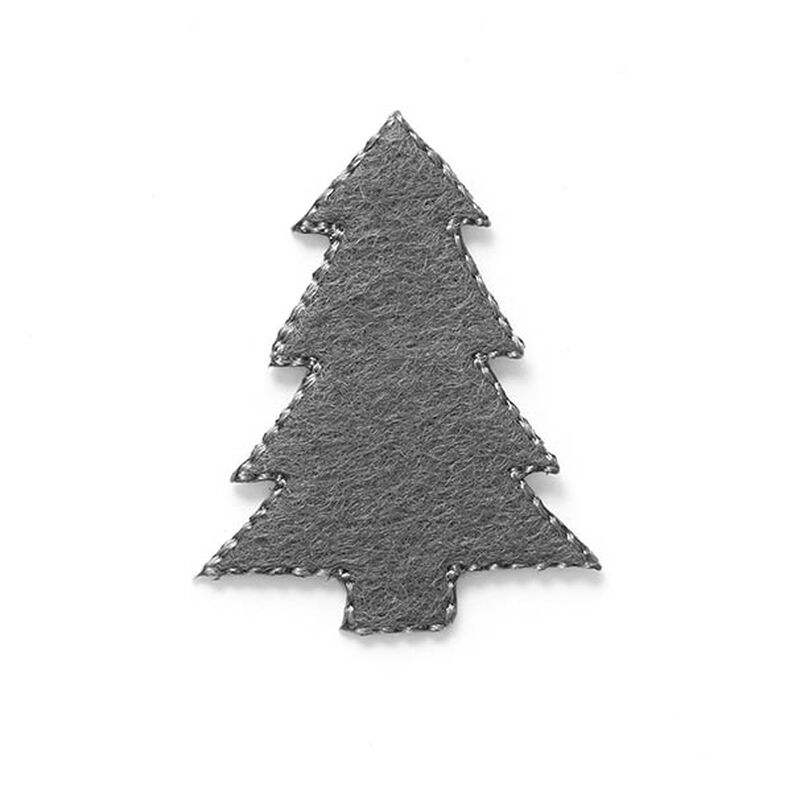 Applikation Filt Julgran [4 cm] – grått,  image number 1