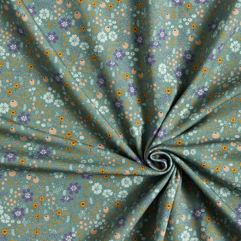 Bomullsjersey skogsblomsteräng Digitaltryck – vass,  image number 3