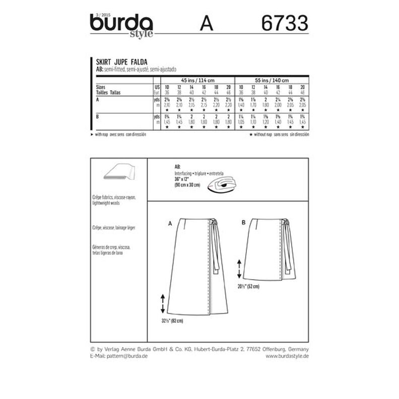 Kjol, Burda 6733, image number 6