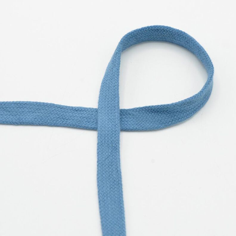platt snodd Huvtröja Bomull [15 mm] – duvblå,  image number 1