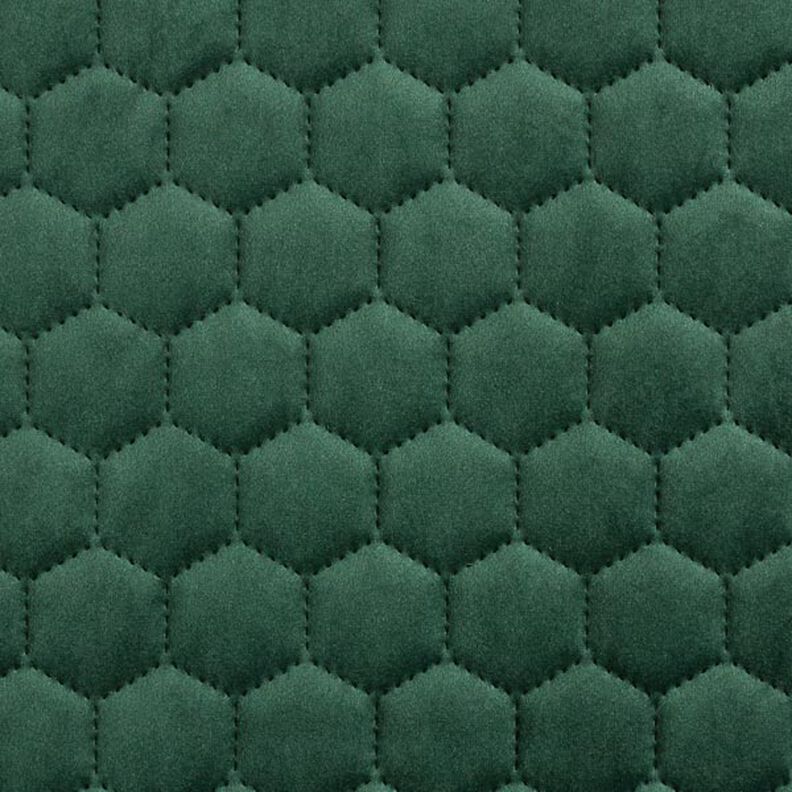 Stoppningstyg quiltad sammet vaxkakor – mörkgrön,  image number 1
