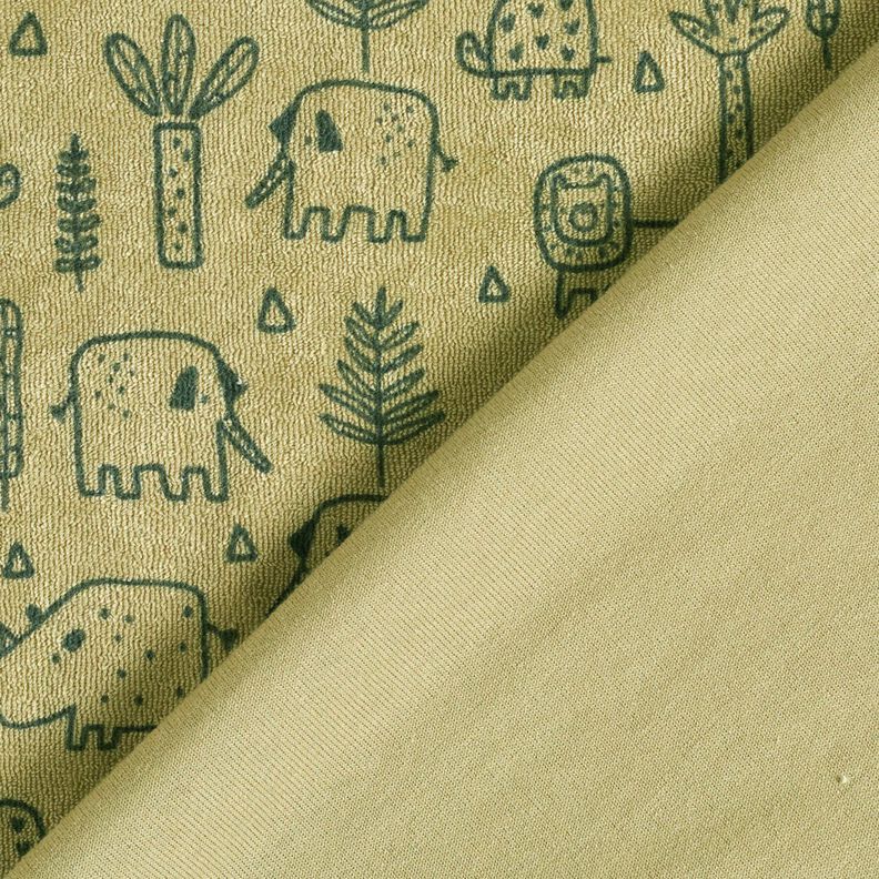 frottéjersey I djungeln – gråbeige,  image number 4