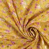 repe-chiffong blommor och guldprickar – currygul,  thumbnail number 3