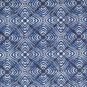 Dekorationstyg Canvas batikplattor – indigo/vit, 