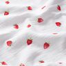 Muslin/Dubbel-krinkelväv Jordgubbar i akvarell Digitaltryck – vit,  thumbnail number 2