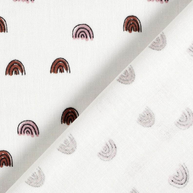 Muslin små regnbågar, slätt – elfenbensvit/rosa, image number 5