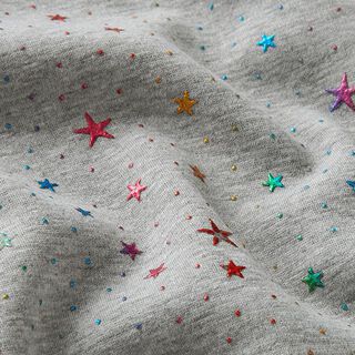 Alpfleece Stjärnor Folietryck – ljusgrått, 