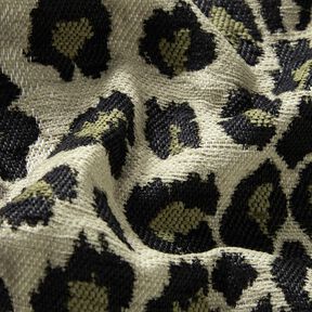 Stoppningstyg Jacquard Leopardmönster – mullvad/khaki, 