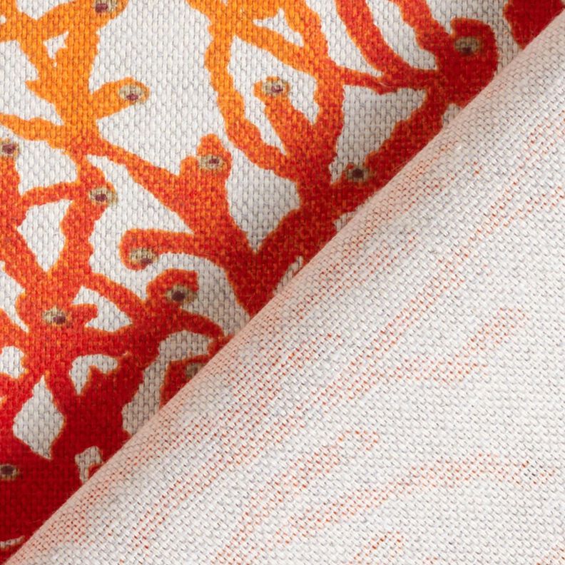 Dekorationstyg Halvpanama Fin korall – terracotta/natur,  image number 4