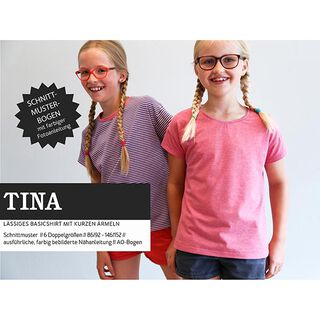 TINA - ledig baströja med kort ärm, Studio Schnittreif  | 86 - 152, 